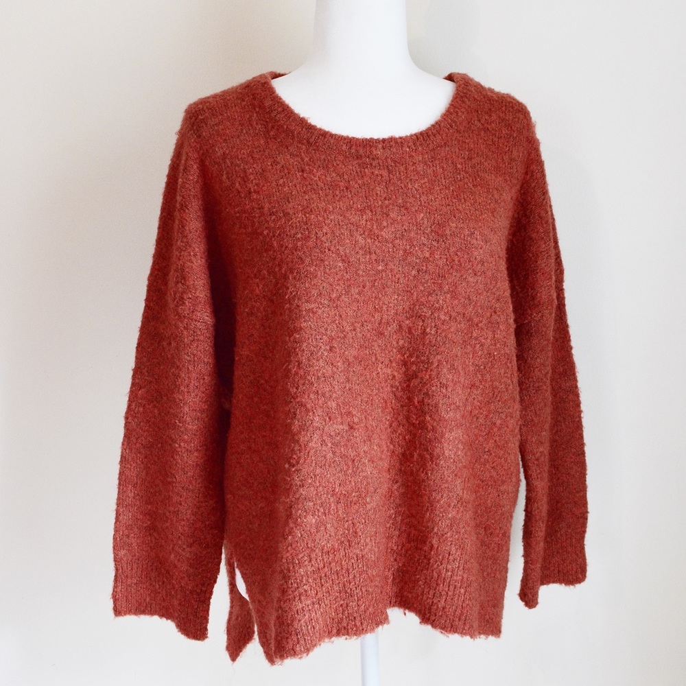 Willow & Clay Pumpkin Spice Orange Fuzzy Sweater